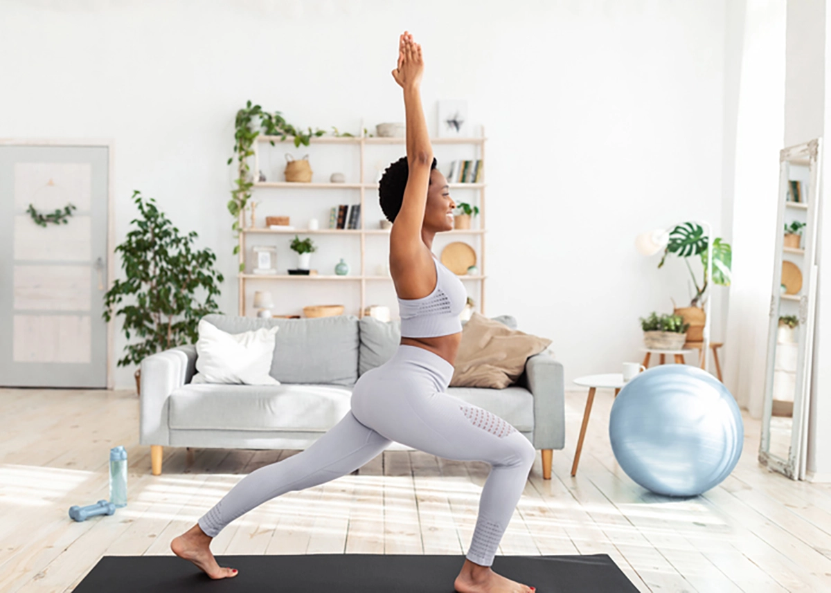 woman stretching